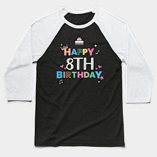 Happy Birthday 8. Geburtstag Baseball T-Shirt